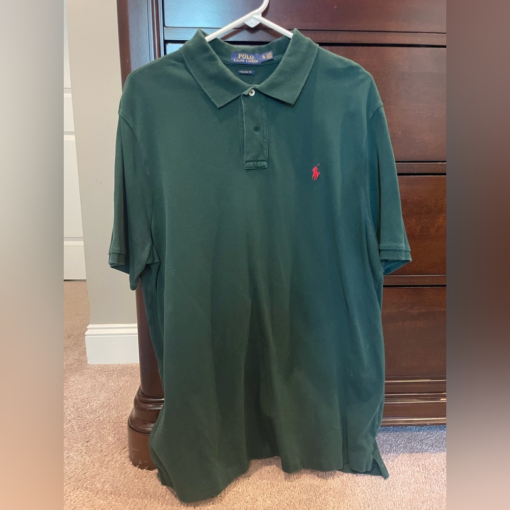 Polo by Ralph Lauren Men's Dark Green Polo Shirt